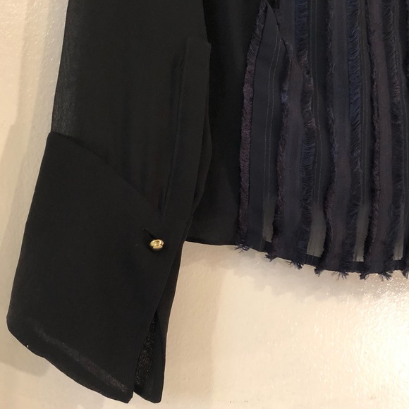 3.1 Phillip Lim Black Silk Textured Top - Picture 9 of 13